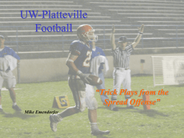 UW-Platteville Football - Coach Spurlock's Football Site