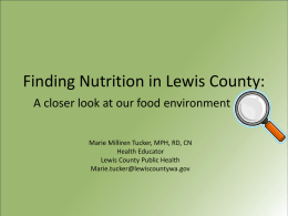 Finding Nutrition in Lewis County: