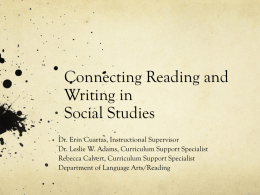 Writing as Historical Lens: Seeing Students’ Writing