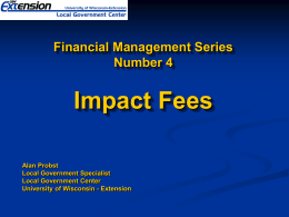Impact Fees - UW-Extension Local Government Center