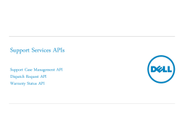Support Services API V1.0