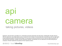 api camera - TouchDevelop