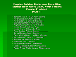 Kingdom Builders Conference Committee