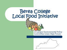 Berea College Local Food Initiative
