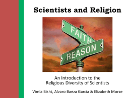 Scientists and Religion