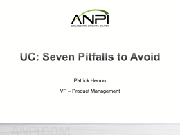 UC: Seven Pitfalls to Avoid