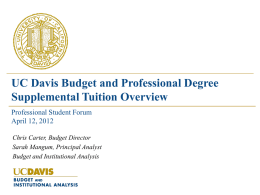 Budget Context: - University of California, Davis