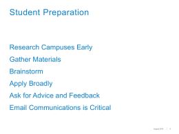 UC College Application Powerpoint Presentation