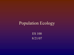 Population Ecology - UCSB Environmental Studies Program