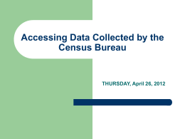 Access to Data Collected by the Census Bureau