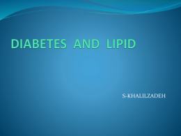 DIABETES AND LIPID - Shahid Sadoughi University of Medical