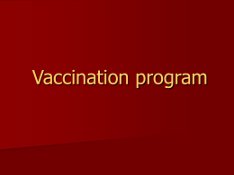 Vaccination program