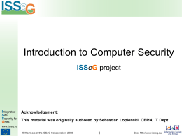 Introduction to Computer Security