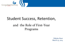 Student Success Programs at FAU