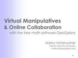 Virtual Manipulatives & Online Collaboration
