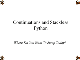 Continuations and Stackless Python