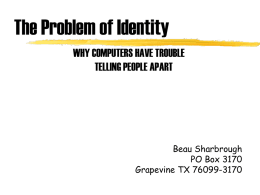 The Problem of Identity