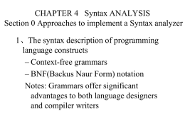 CHAPTER 3 LEXICAL ANALYSIS