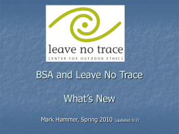 BSA and Leave No Trace - Longs Peak Council, BSA
