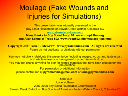 Moulage : Fake Wounds for simulations
