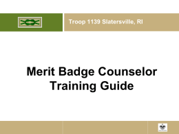 Merit Badge Counselor Training Guide