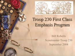 Troop FCE Program - Troop 230 Katy Texas