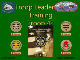 Troop 12 Leadership Training