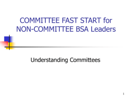 COMMITTEE FAST START for NON