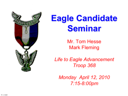 Troop 389 Eagle Candidate Seminar