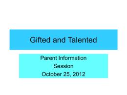 Gifted and Talented - Galatas Elementary