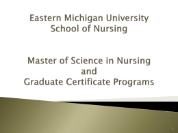 Eastern Michigan University School of Nursing Master of