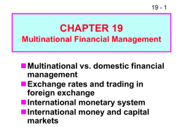 CHAPTER 18 Multinational Financial Management