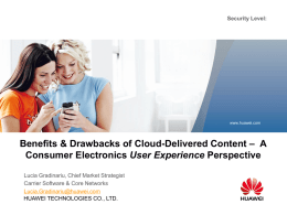 Consumers Electronics – Benefits & Drawbacks of Cloud