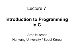 Lecture Data Structures and Practise