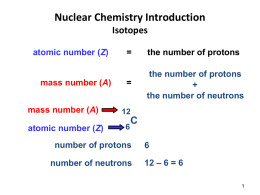 Nuclear Chemistry Introduction Isotopes