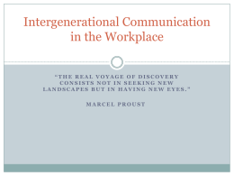 Intergenerational Communication in the Workplace