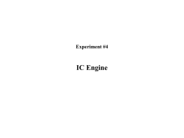 Experiment #5 IC Engine - Rutgers School of Engineering