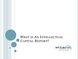 What is An Intellectual Capital Report?
