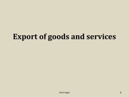 Export of goods and services - ICAI