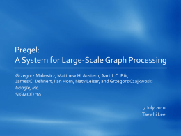 Pregel: A System for Large
