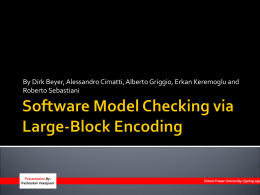 Software Model Checking via Large