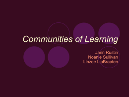Communities of Learning