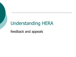 Understanding HERA Presentation