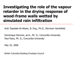 Approach for the Simulation of Wetting due to Rain