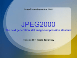 JPEG2000 presentation