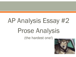 AP Language Exam Overview PowerPoint