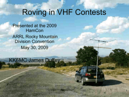 Roving in VHF Contests
