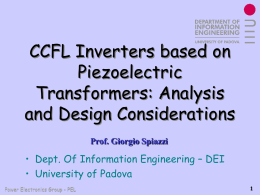 Modeling of Inverters Based on Piezoelectric Transformers