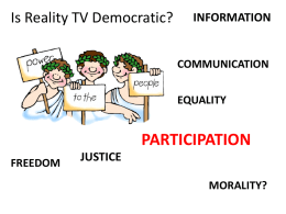 Is Reality TV Democratic?