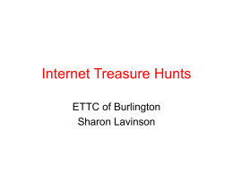 Internet Treasure Hunts